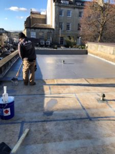 Repairing a flat roof